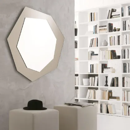 Specchio con cornice in vetro Bronzo Pepita di Ponti Terenghi