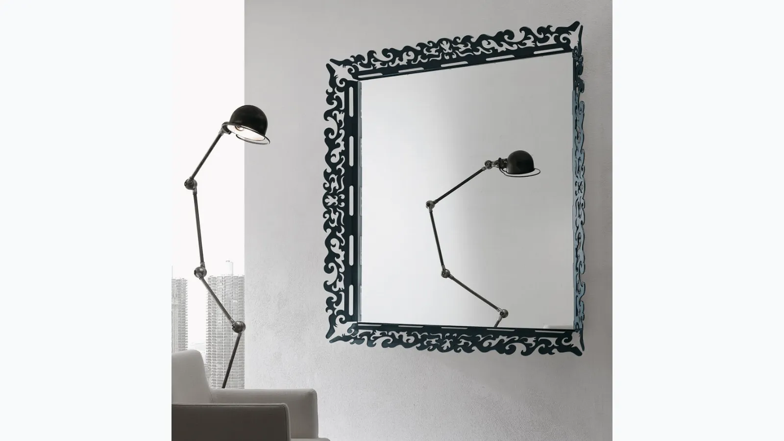 Specchio Mirror con cornice in plexiglass di Ponti Terenghi