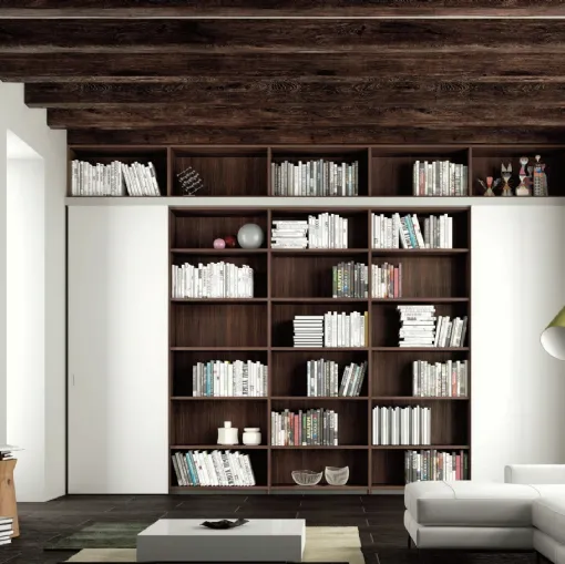 Porta scorrevole per interni Floor Wood 42 in legno laccato di Zemma