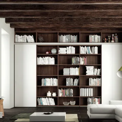 Porta scorrevole per interni Floor Wood 42 in legno laccato di Zemma