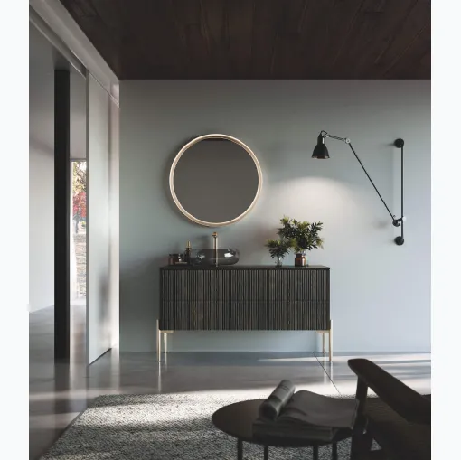 Mobile da Bagno a terra in polimerico finitura effetto legno Vertigo 11 di Puntotre