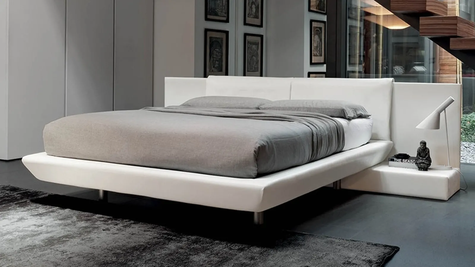 Letto con testiera Kube di Rigosalotti