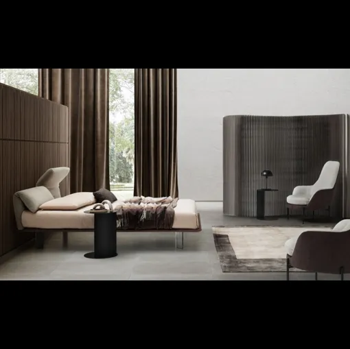 Letto in tessuto imbottito Logan di Le Comfort