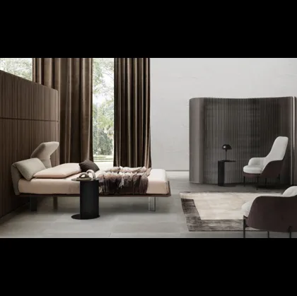 Letto in tessuto imbottito Logan di Le Comfort