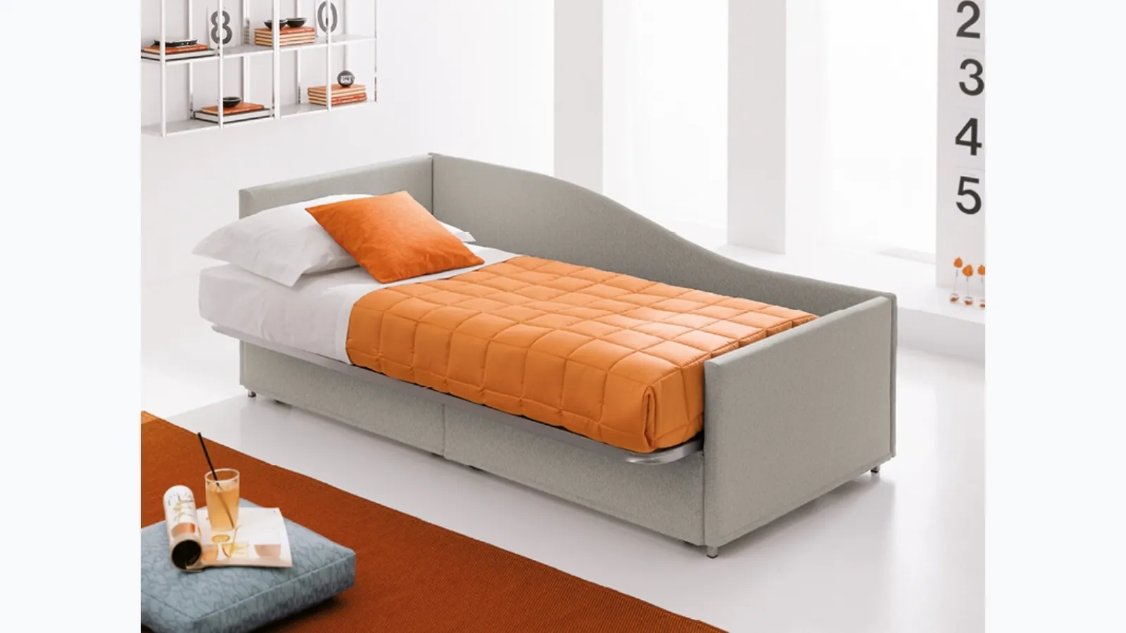 Letto singolo con secondo letto estraibile Camaleo di Rigosalotti