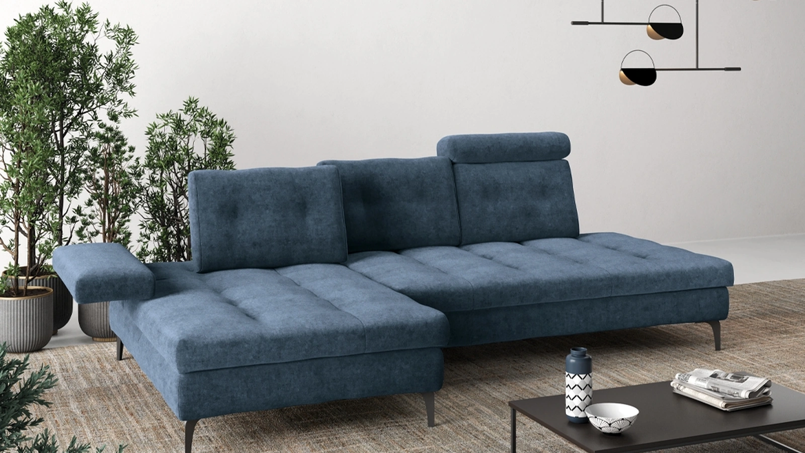 Divano con penisola Rayo di Rigosalotti