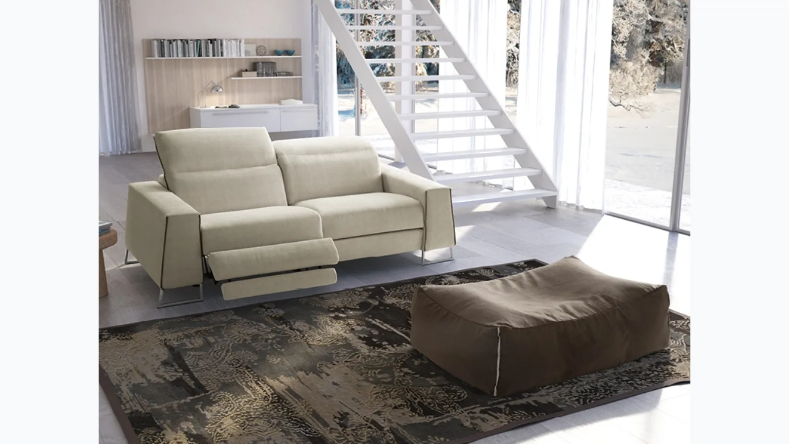 Divano relax lineare Davis di Rigosalotti