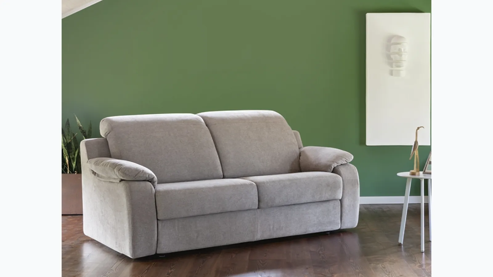 Divano relax lineare in tessuto imbottito Link-XS di Rigosalotti