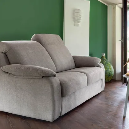 Divano relax lineare in tessuto imbottito Link-XS di Rigosalotti