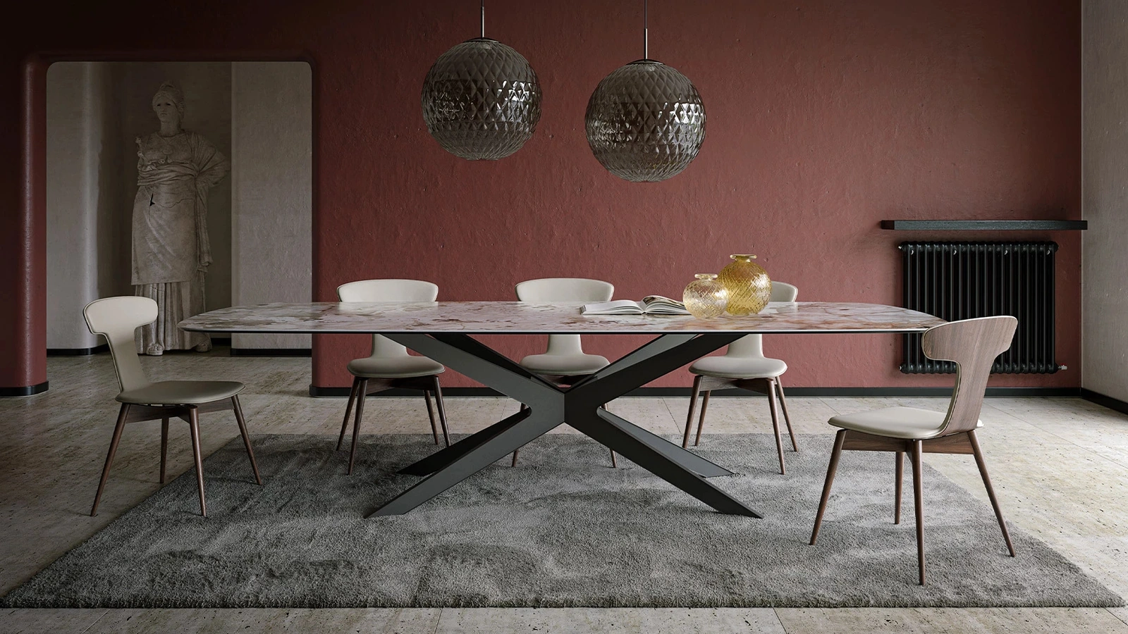 Tavolo Blade in gres porcellanato di Tonin Casa