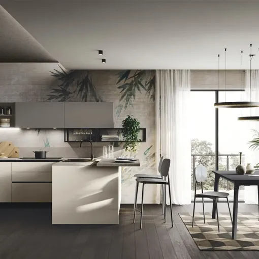 Cucina Moderna con penisola Art-Kaya 05 di Stosa