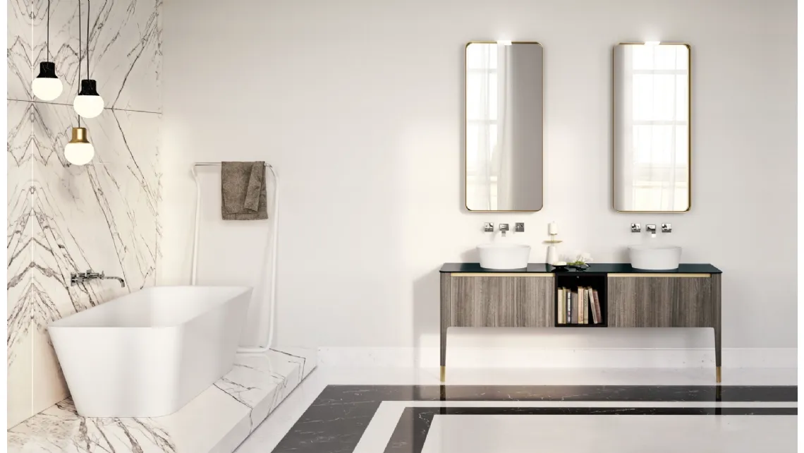 Mobile bagno doppio lavabo Comp ART03 di Puntotre